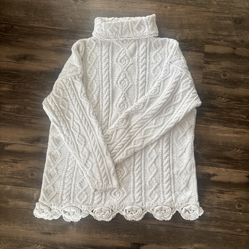 Cable Knit Turtleneck Sweater